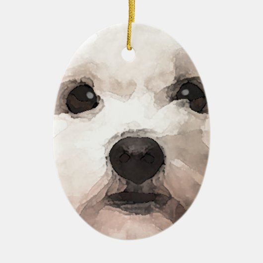 Maltipoo Keramik Ornament (Vorne)