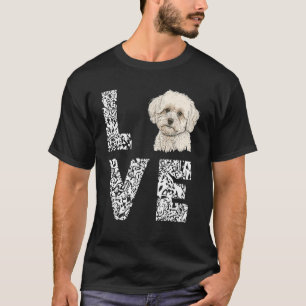 Maltipoo Leopard Liebe Dog Maltese Dog Owner Malte T-Shirt