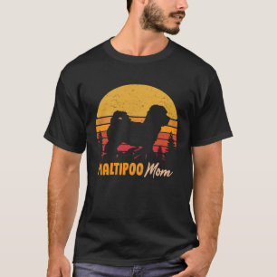 Maltipoo Mama Vintag Retro Dog Women T-Shirt