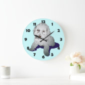 Maltipoo Niedlich Puppy Große Wanduhr (Zuhause)