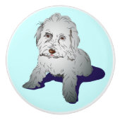 Maltipoo Niedlich Puppy Keramikknauf (Vorderseite)