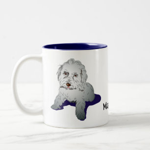 Maltipoo Niedlich Puppy Zweifarbige Tasse