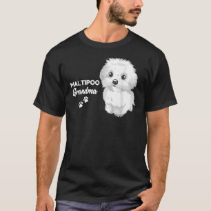 Maltipoo Oma Animals Design für maltesisches Poodl T-Shirt