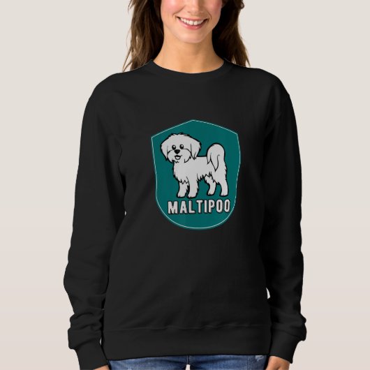 Maltipoo owner dog design Maltese Poodle Dog Sweatshirt (Vorderseite)