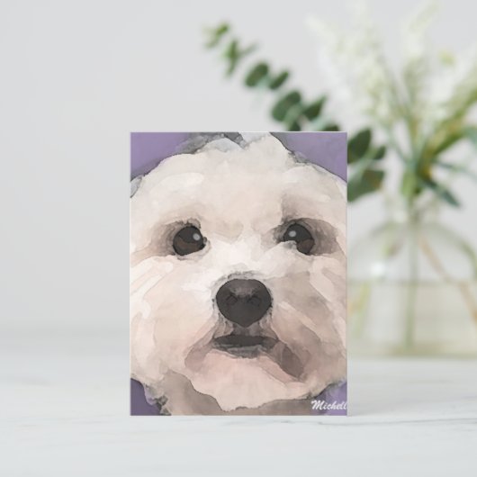 Maltipoo Postkarte (Stehend Vorderseite)