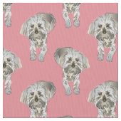Maltipoo Puppy Pattern Stoff (Nahaufnahme)