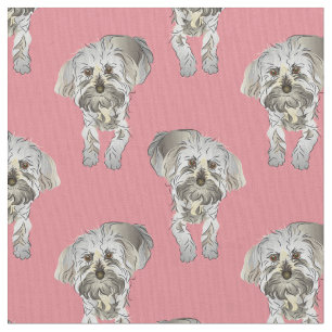 Maltipoo Puppy Pattern Stoff