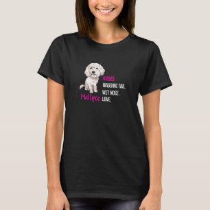 Maltipoo Puppy Poodle Hund Wagner Schwanz Nassnase T-Shirt