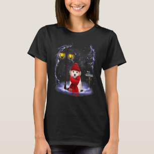 Maltipoo Santa Snow Weihnachtsfest Winter Pajama T-Shirt