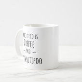 Maltipoo Tasse Funny Gift Idee Kaffee Tasse (Vorderseite Links)