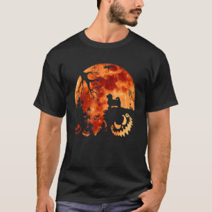 Maltipoo und Mond Halloween Kostüm Kürbis Hund T-Shirt