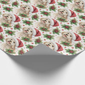 Maltipoo-Weihnachtspapier Geschenkpapier (Ecke)