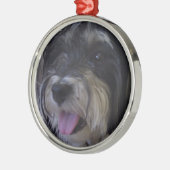 maltipoo Weihnachtsverzierung Ornament Aus Metall (Links)