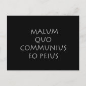 Malum quo communius eo peius postkarte (Vorderseite)