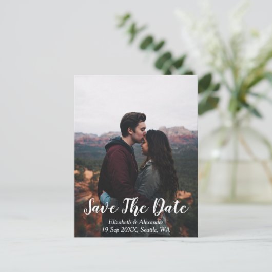 Malungsam Berg Save The Date Postkarte (Stehend Vorderseite)
