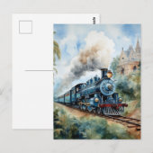 Malungsame Landschaft mit einem viktorianischen Zu Postkarte (Vorne/Hinten)