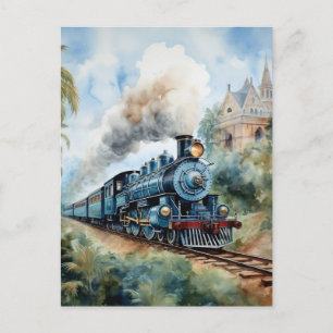 Malungsame Landschaft mit einem viktorianischen Zu Postkarte