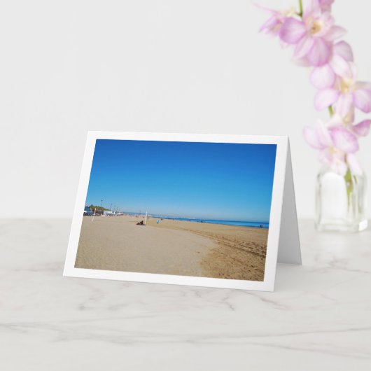 Malvarossa Beach, Valencia, Spanien Karte (Orchidee)