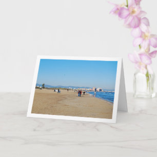 Malvarossa-Strand in Valencia, Spanien Karte