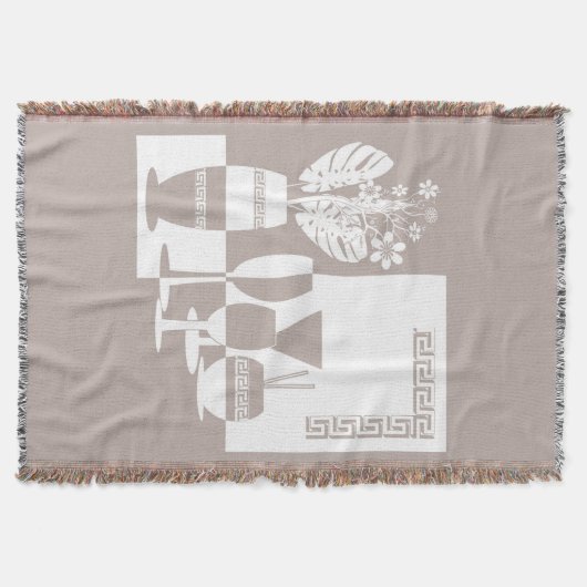 Malvase mit Blume und Weingläsern Decke (Vorderseite)