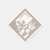 Malvase mit Blume und Weingläsern Serviette (Ecke)