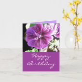 Malve -happy birthday karte (Gelbe Blume)