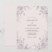 Malven-Sage-Blumenhochzeit Einladung (Vorne/Hinten)