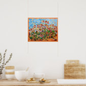 Malven-Schmetterling-Blumen Gemälde / Künstler La Poster (Küche)