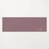 Malvenfarben | Aquarellfarben Blume Monogramm Yoga Yogamatte (Rückseite (Horizontal))