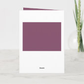 Malvenfarbene Farbe Feiertagskarte (Rückseite)