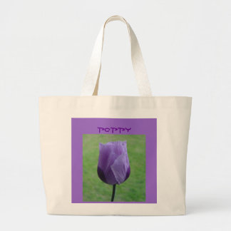 Malvenfarbene Mohnblumen-Tasche Jumbo Stoffbeutel