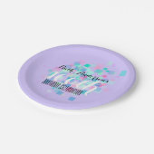 Malvenfarbene Platte des Pastellfarb100. Pappteller (Schrägansicht)