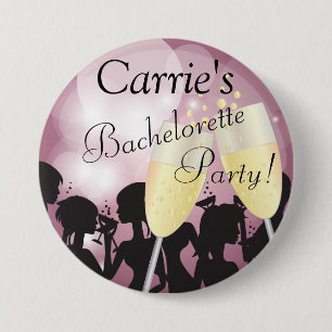 Malvenfarbene Rose Bachelorette Diva-Mädchen-Nach Button