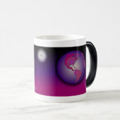 Malvenfarbene Welt der Dank-Tasse Verwandlungstasse (VorderseiteRechts)