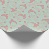 Malvenfarbene Wintermütze Geschenkpapier (Ecke)