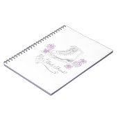 Malvenfarbene Zahl Skate-kundenspezifisches Notizblock (Linke Seite)