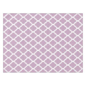 Malvenfarbener Nebel-marokkanisches Fliesen-Gitter Tischdecke (Vorderseite (Horizontal))