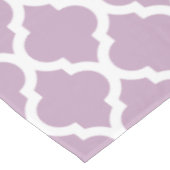 Malvenfarbener Nebel-marokkanisches Fliesen-Gitter Tischdecke (Schrägansicht)