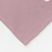 Malvenfarbener Weidenzweig Monogrammiert Fleecedecke (Ecke)