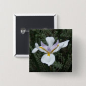 MALVENFARBENES IRIS-BLUMEN-ABZEICHEN BUTTON (Vorne & Hinten)