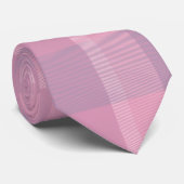Malvenfarbenes kariertes Muster Krawatte (Gerollt)