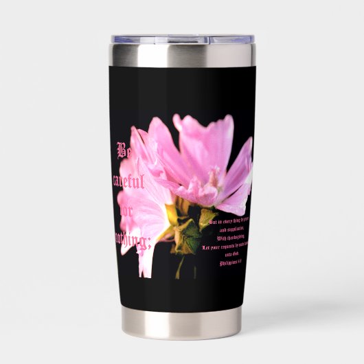 Malvenstrauß Philipper 4:6 Thermobecher (Vorderseite)