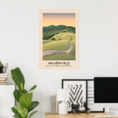 Malvern Hills AONB Reiseplakat Poster (Heimbüro)