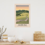 Malvern Hills AONB Reiseplakat Poster (Küche)