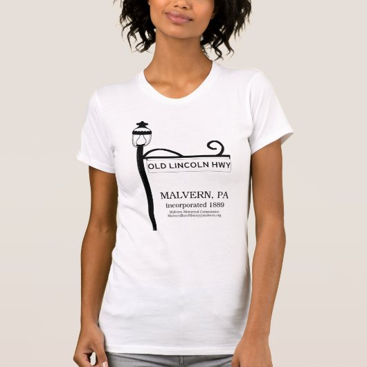 Malvern PA - Alter Lincoln-Landstraßen-T - Shirt (Vorderseite)