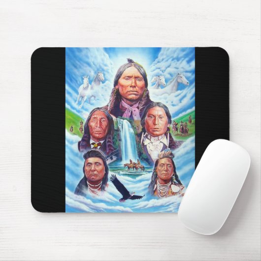 Malvorlage Indische Häuptlinge Mousepad (Mit Mouse)