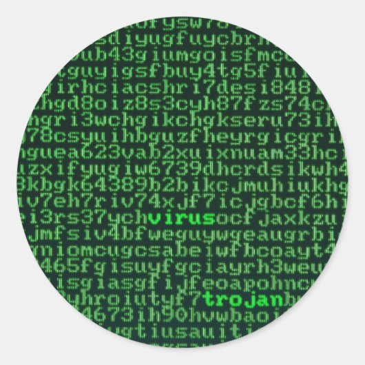 Malware Runder Aufkleber (Vorderseite)