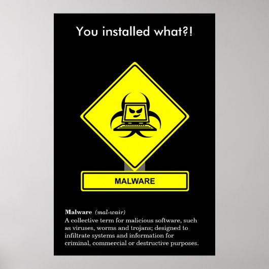 Malware Security Awareness Poster (Vorne)