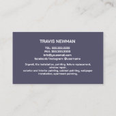 Malwerkzeuge Handyman Carpenter Tools Holz Visitenkarte (Rückseite)