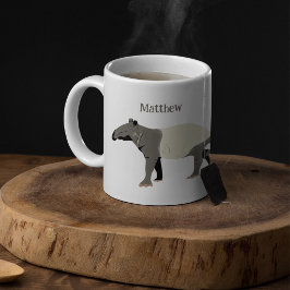 Malyan Tapir Illustration Personalisiert Wildtier Kaffeetasse